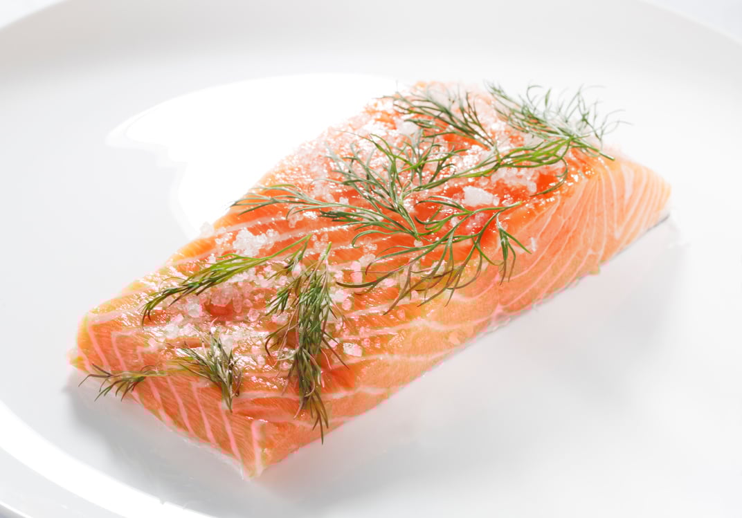 Salt cured salmon